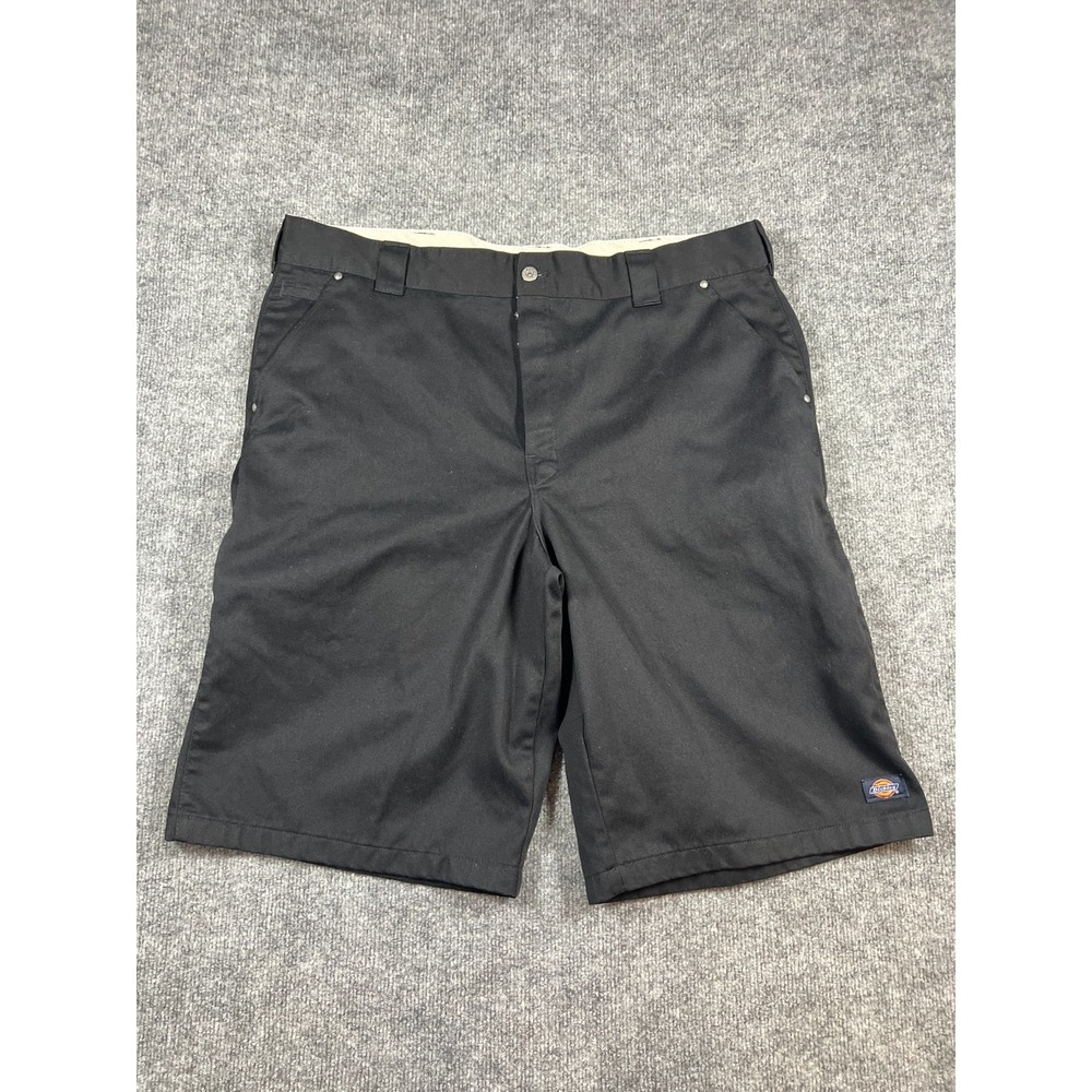 Dickies Work Shorts Mens 42 Black Twill High Rise Relaxed Fit Multi Use Pocket